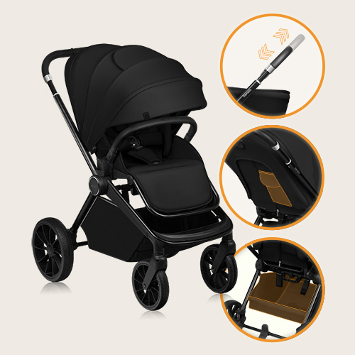 Lionelo Mika Plus Black Onyx — Buggy